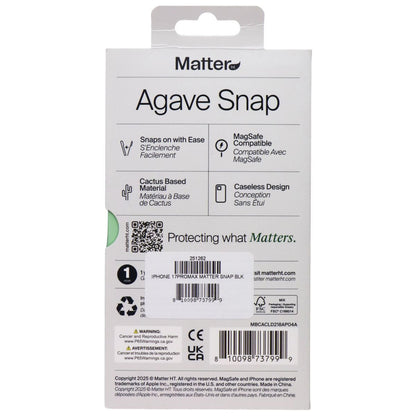 Matter Agave Snap Cover for MagSafe for Apple iPhone 17 Pro Max - Carbon Black (5)