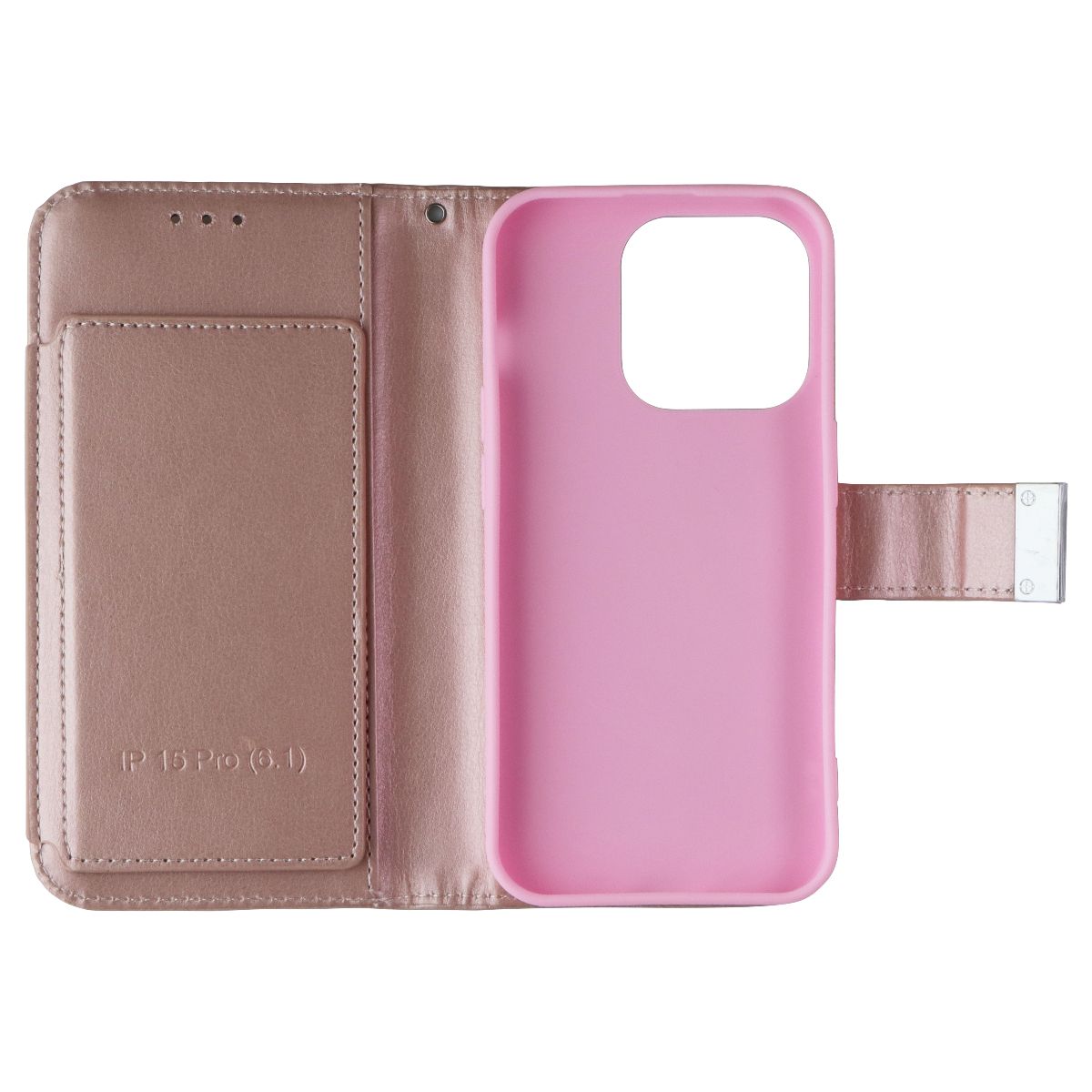 MyBat Pro MyJacket Xtra Series Wallet Case for Apple iPhone 15 Pro - Rose Gold (3)