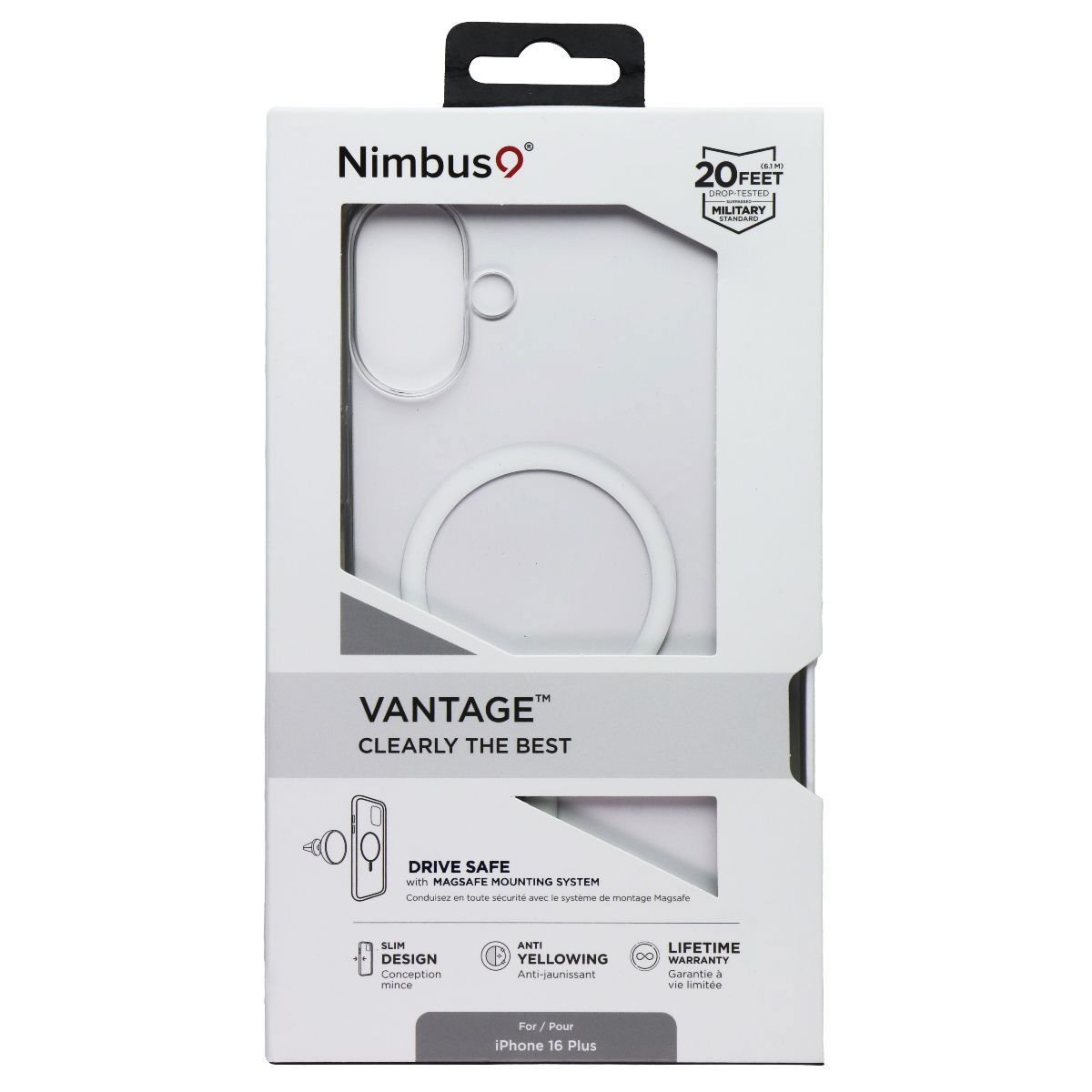 Nimbus9 Vantage Series Case for MagSafe for Apple iPhone 16 Plus - Clear (4)