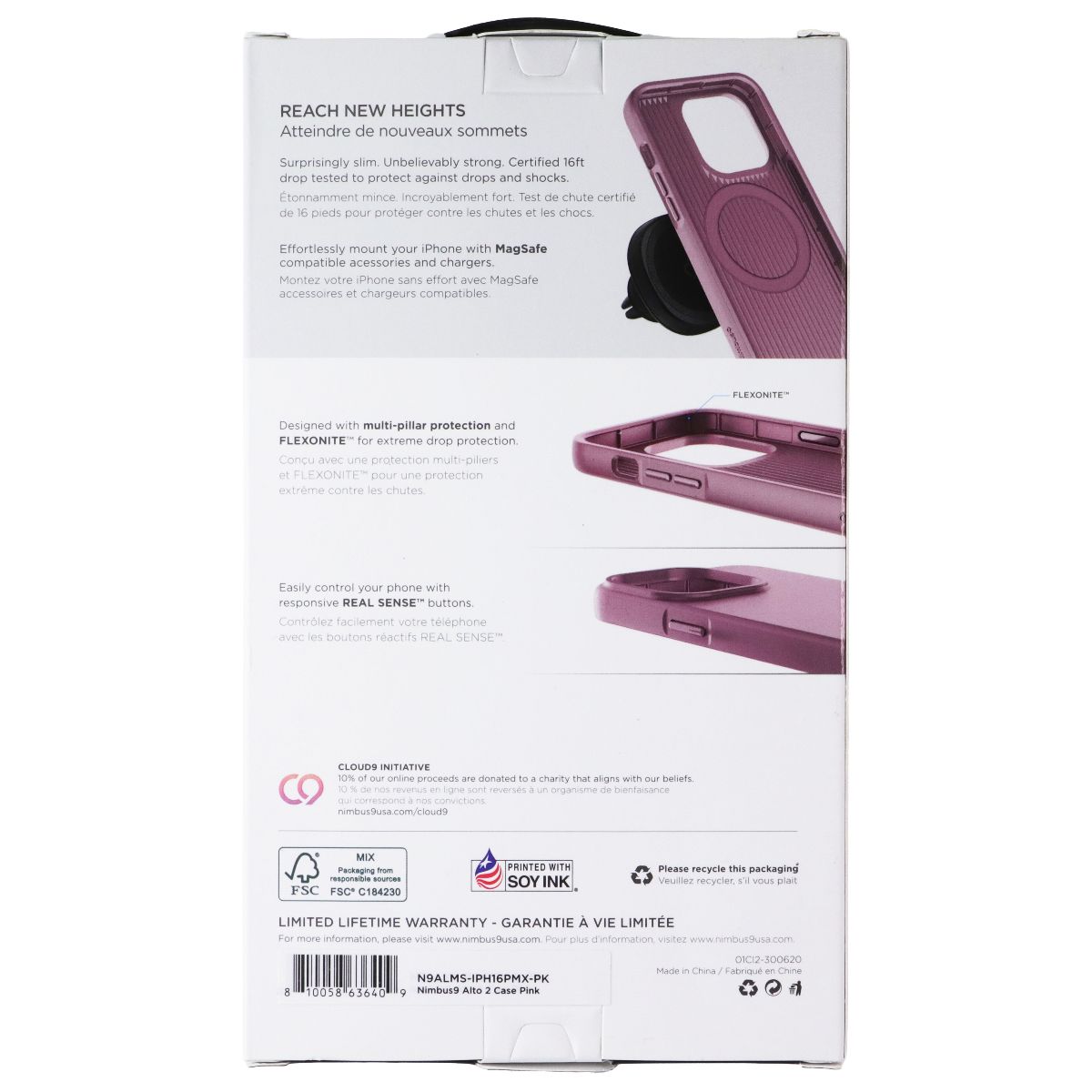 Nimbus9 Alto 2 Series Case for MagSafe for Apple iPhone 16 Pro Max - Pink - New (2)