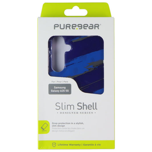 PureGear Slim Shell Designer Series Case for Samsung Galaxy A35 5G - Blue Stripe - New