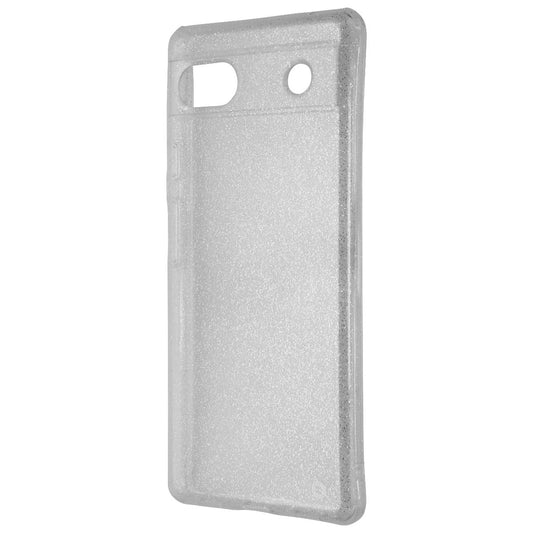 Quikcell Icon Silver Shimmer Case for Google Pixel 6a - Glitter/Clear
