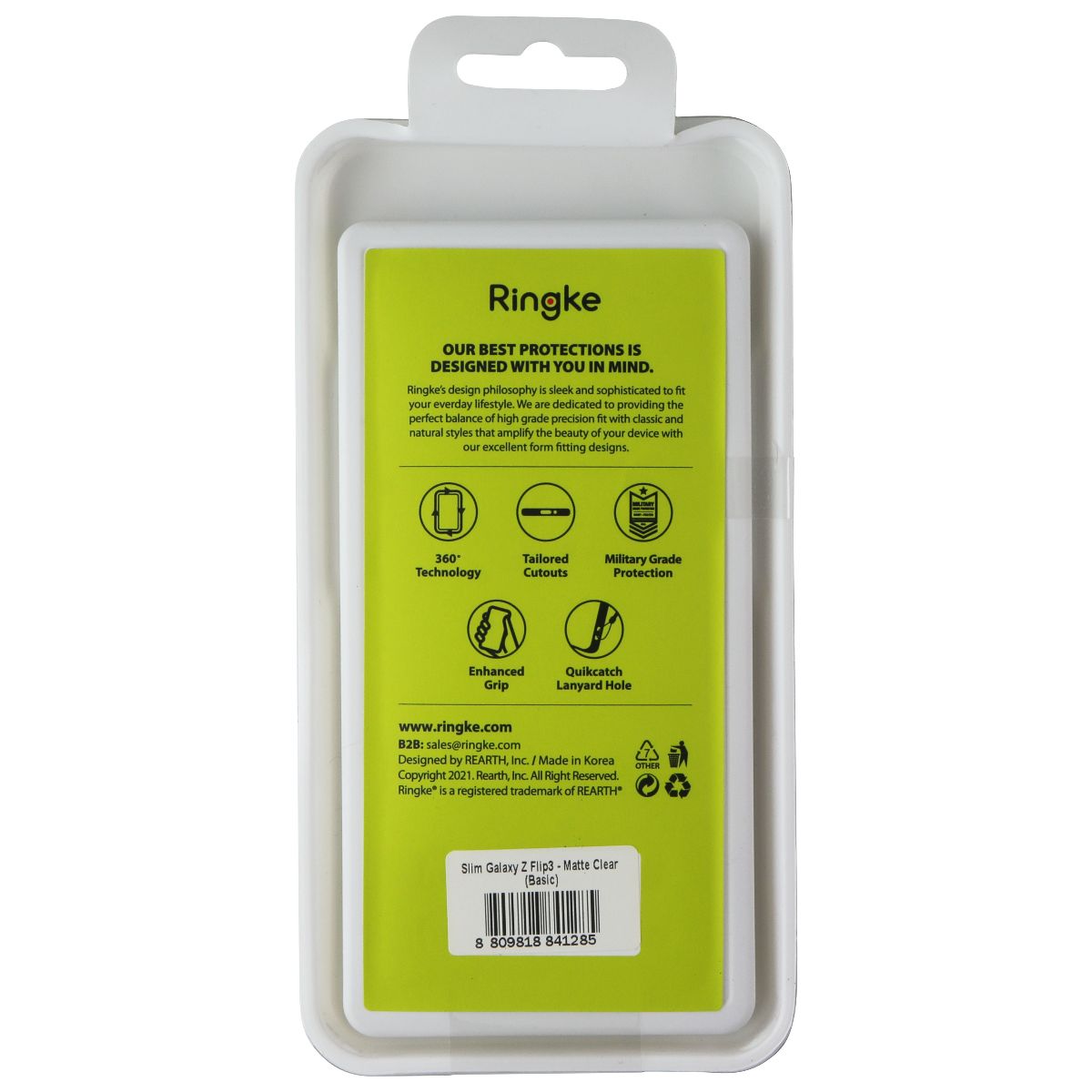 Ringke Slim Series Case for Samsung Galaxy Z Flip3 5G - Matte Clear (2)