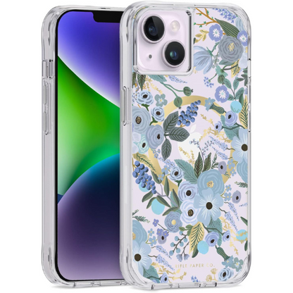 Rifle Paper Co - MagSafe Case for Apple iPhone 14 Plus - Garden Party Blue Rifle Paper Co - MagSafe Case for Apple iPhone 14 Plus - Garden Party Blue