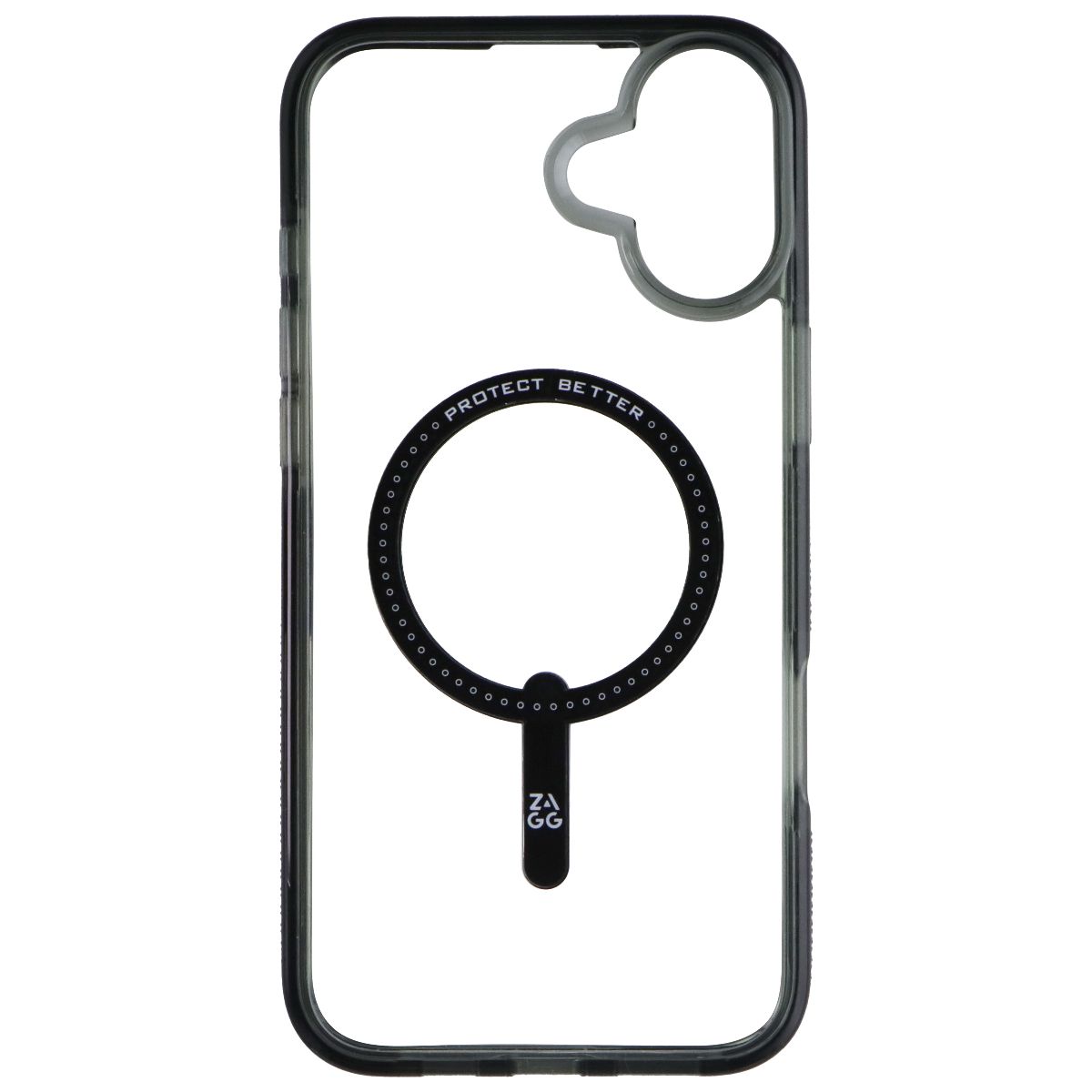 ZAGG Santa Cruz Snap Case for MagSafe for Apple iPhone 16 Plus - Clear/Black (3)