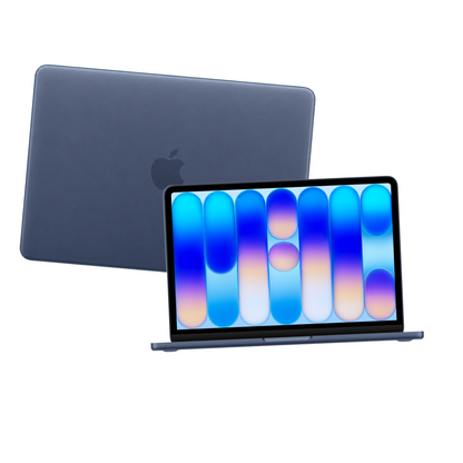 Apple MacBook Neo 13-inch in Indigo — front and back