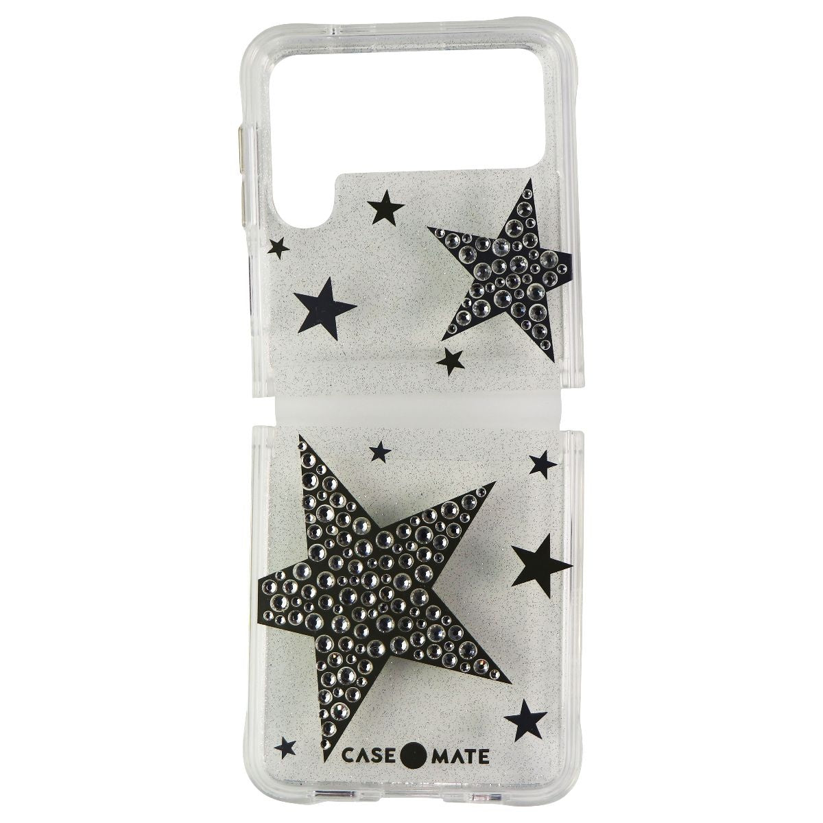 Case-Mate Sheer SuperStar Case for Samsung Galaxy Z Flip3 5G - Silver/Gold/Clear (2)