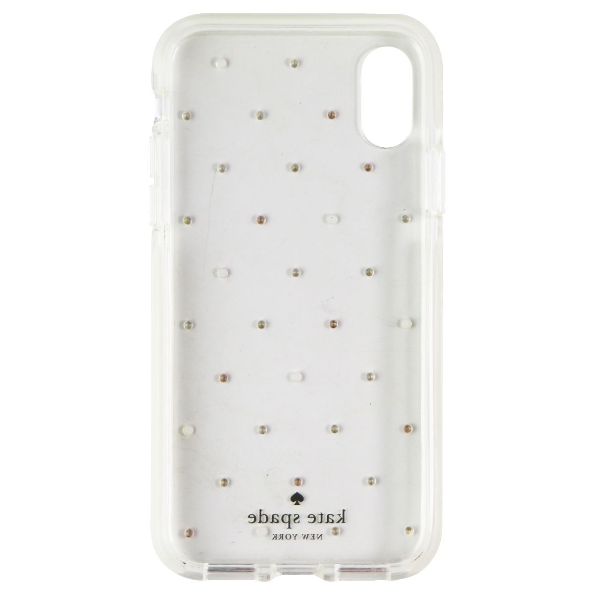 Kate Spade Defensive Hardshell Case for iPhone XS and X - Clear / Pin Dot Gems (3)