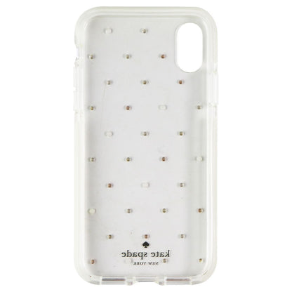 Kate Spade Defensive Hardshell Case for iPhone XS and X - Clear / Pin Dot Gems (3)