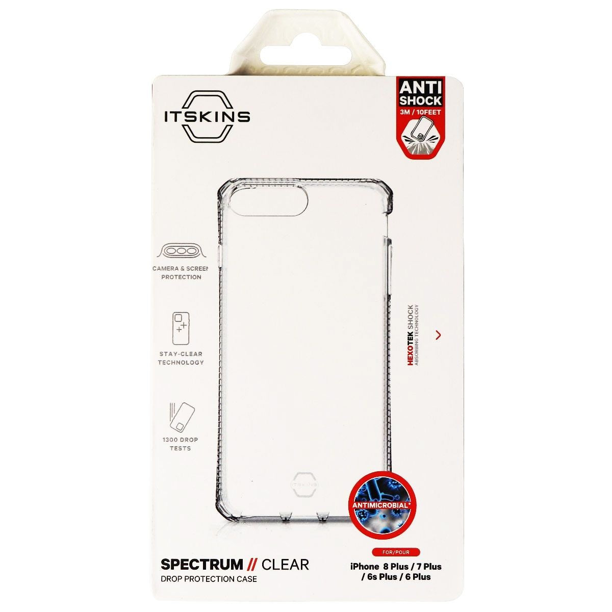 ITSKINS Spectrum Clear Series for Apple iPhone 8 Plus / 7 Plus / 6s Plus - Clear (4)