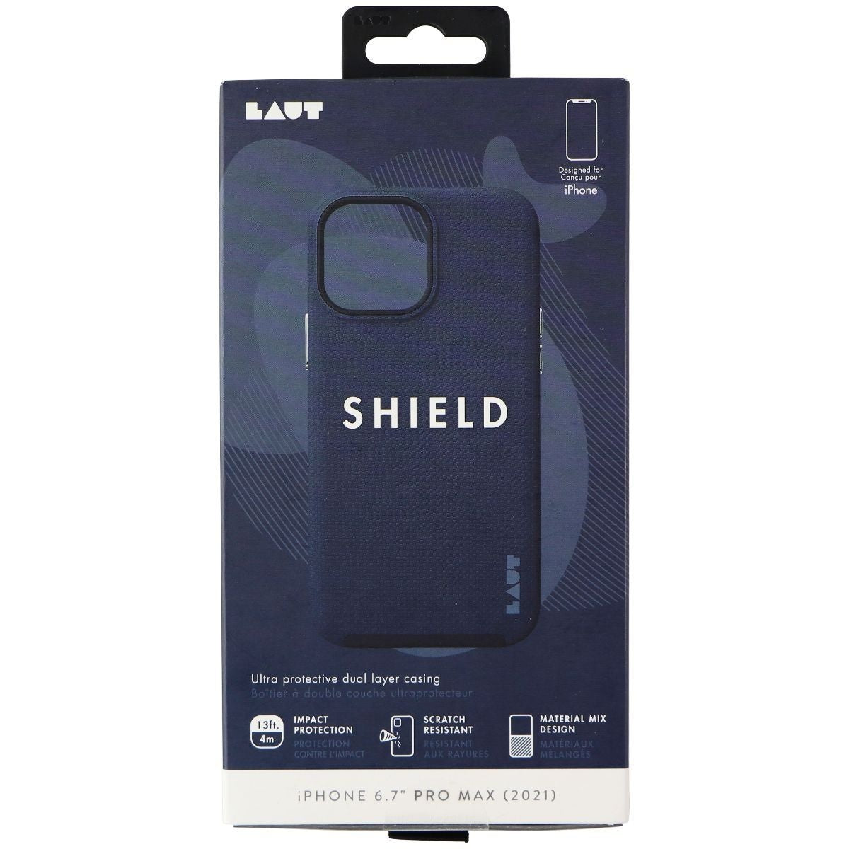LAUT Shield Series Dual Layer Case for Apple iPhone 13 Pro Max - Indigo Blue (4)