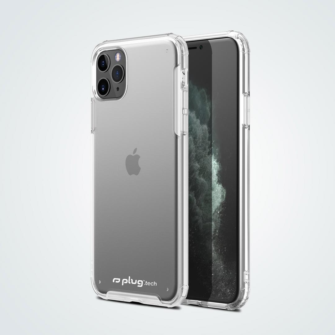 Plug - Funda rígida transparente para iPhone 14 Plus