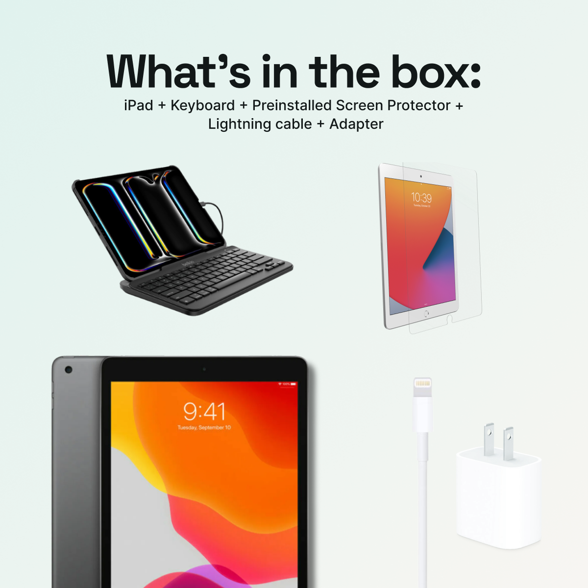 iPad 7th Gen + Belkin Keyboard - Pack