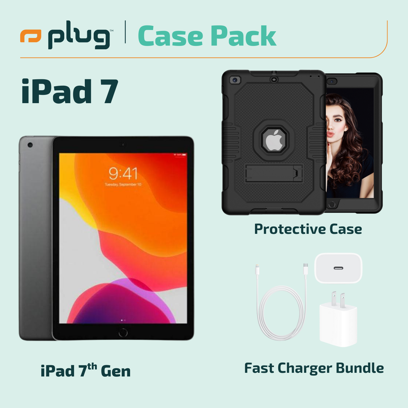 iPad 7th Gen (10.2") + Case Starter Pack