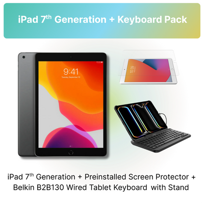 iPad 7th Gen + Belkin Keyboard - Pack