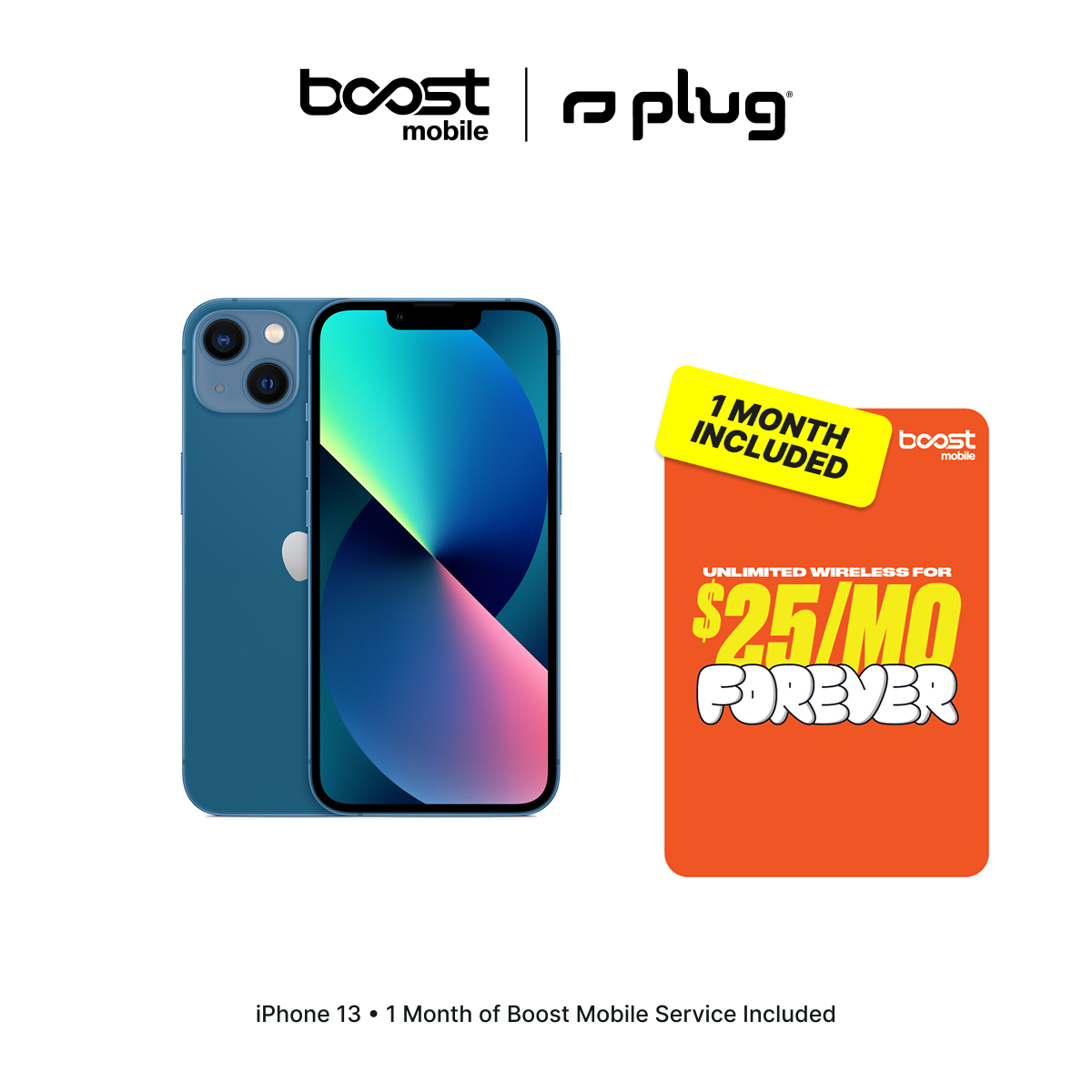 iPhone 13 Connected Pack with one month of Boost Mobile
