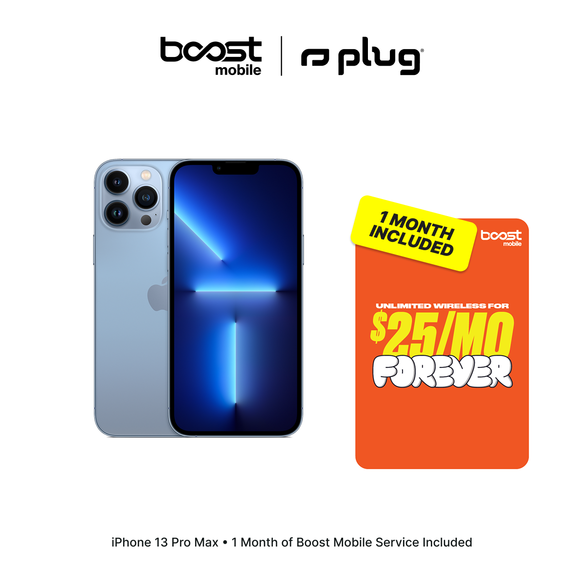 iPhone 13 Pro Max Connected Pack with one month of Boost Mobile
