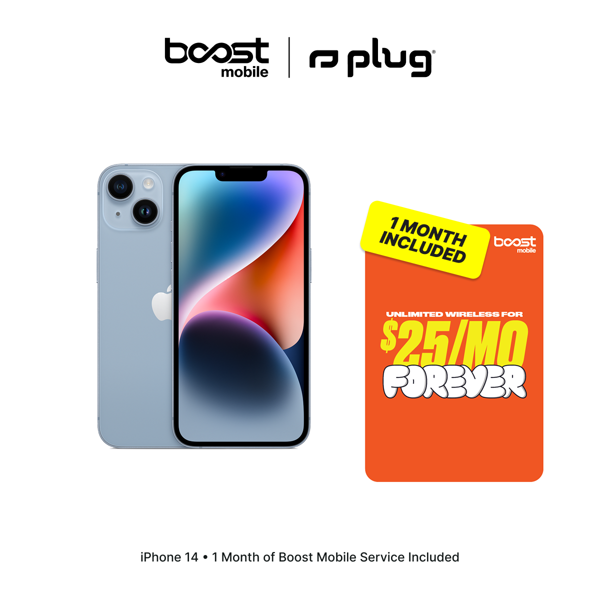 iPhone 14 Connected Pack with one month of Boost Mobile
