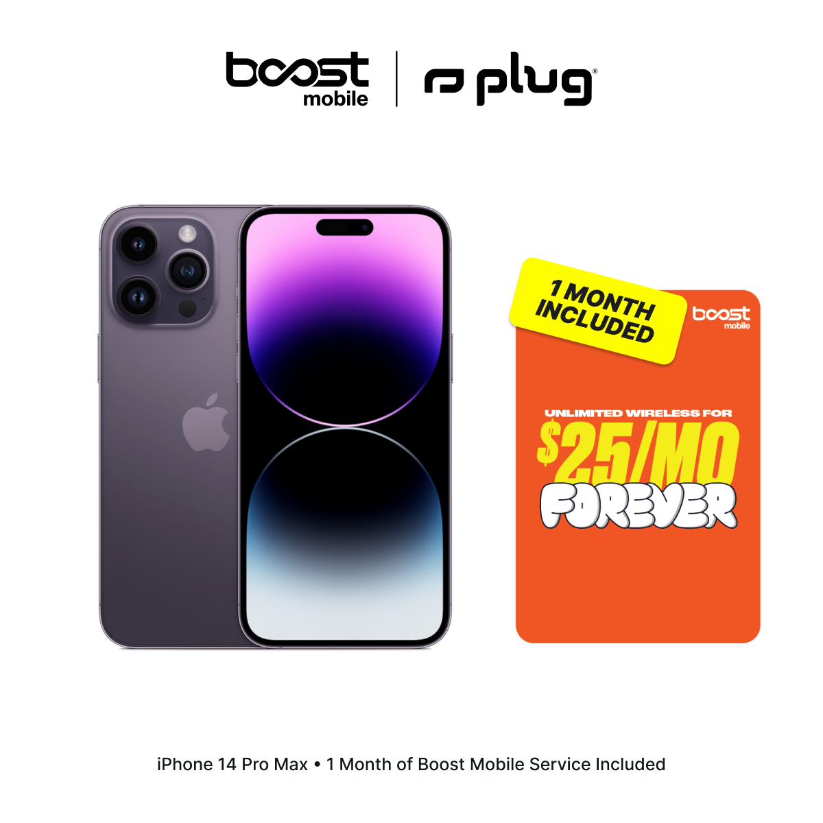 iPhone 14 Pro Max Connected Pack with one month of Boost Mobile