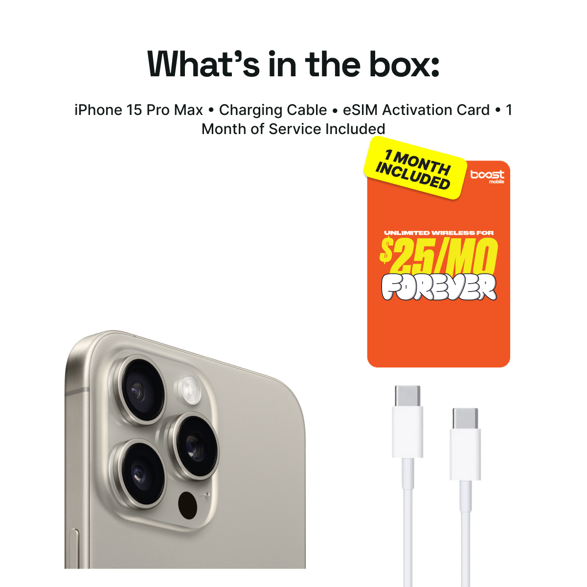 What's included in the iPhone 15 Pro Max Connected Pack