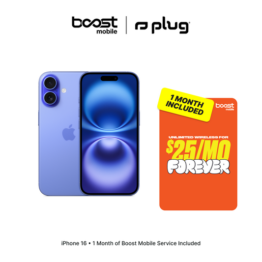 iPhone 16 Connected Pack with one month of Boost Mobile