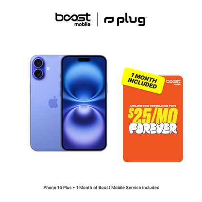iPhone 16 Plus Connected Pack with one month of Boost Mobile
