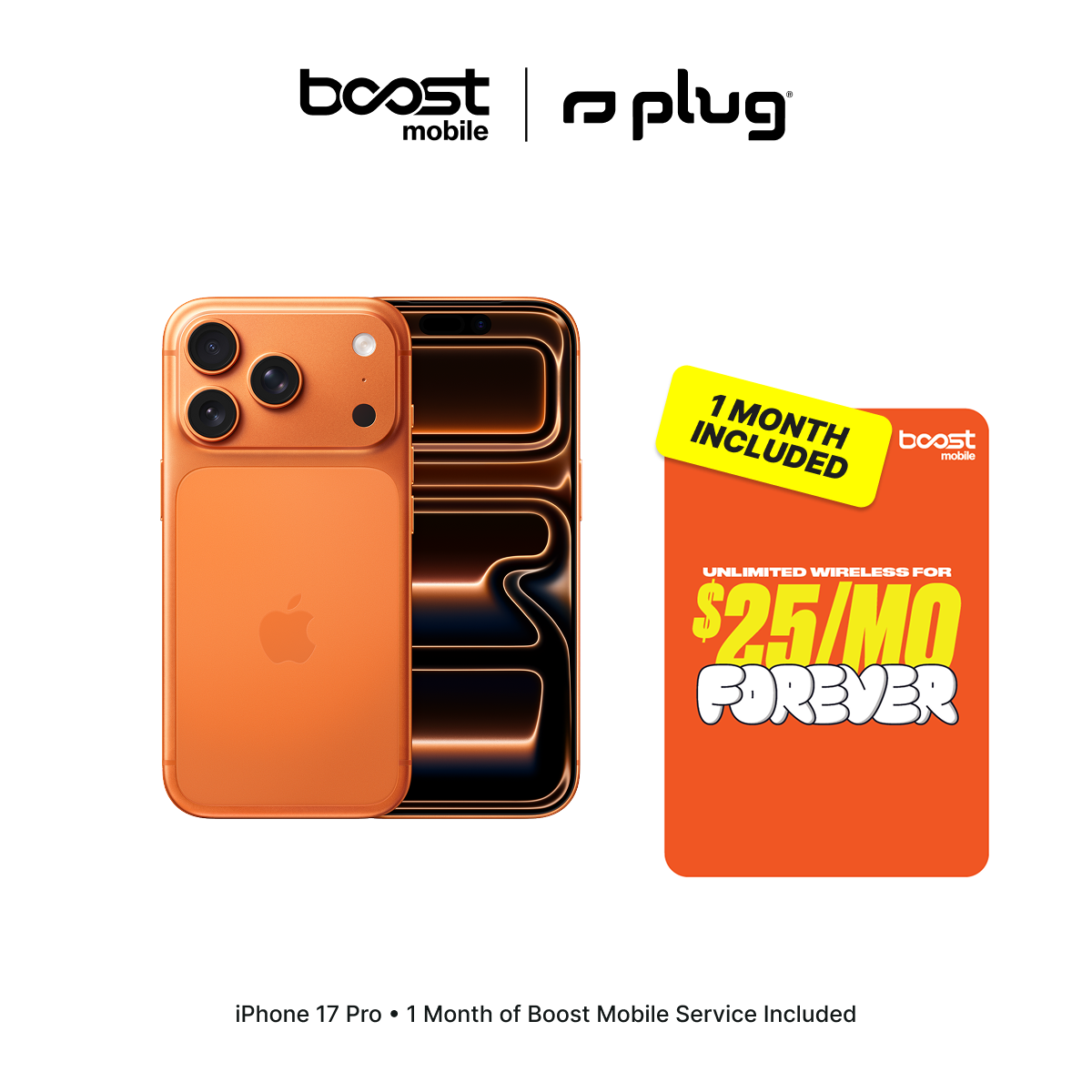iPhone 17 Pro Connected Pack with one month of Boost Mobile
