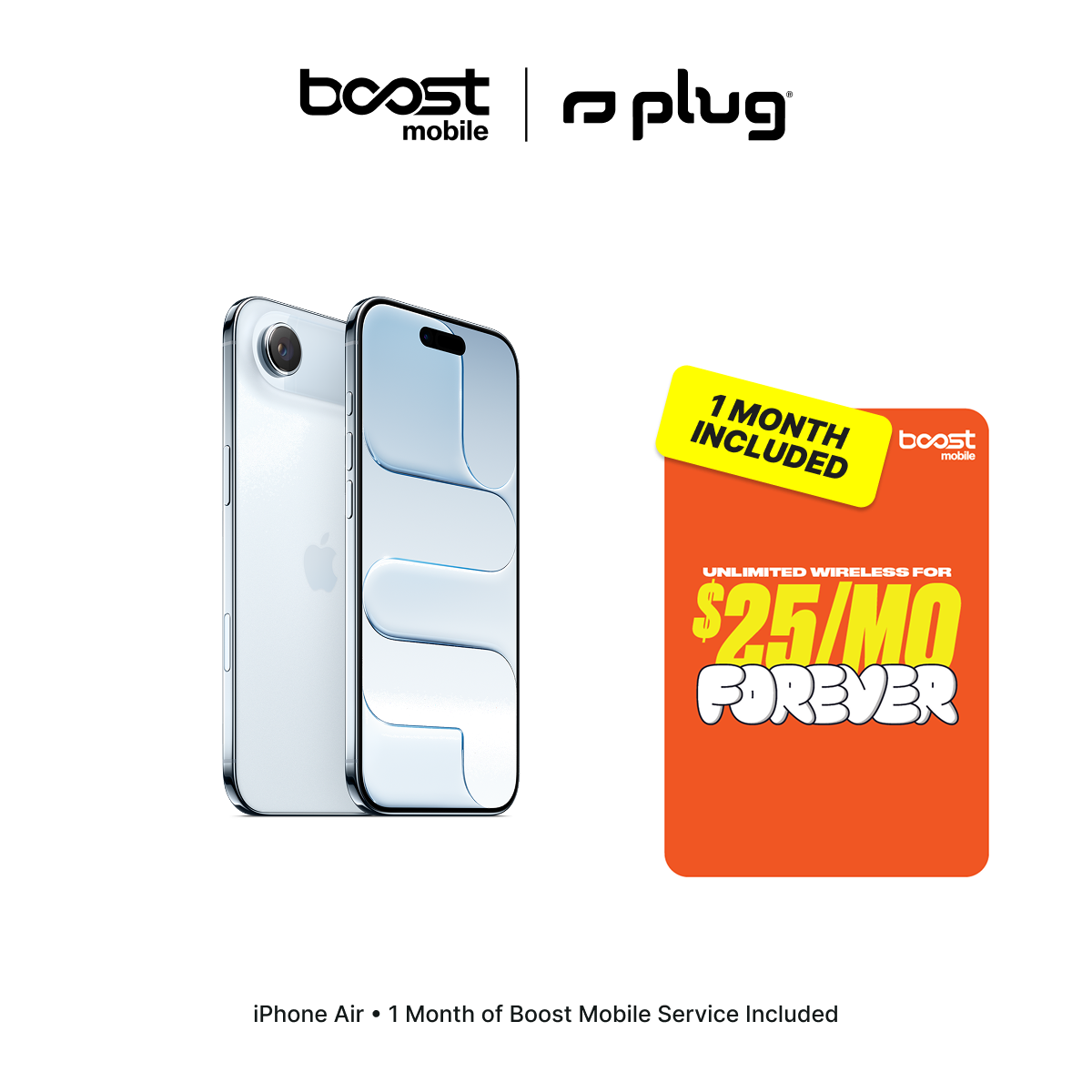 iPhone Air Connected Pack with one month of Boost Mobile