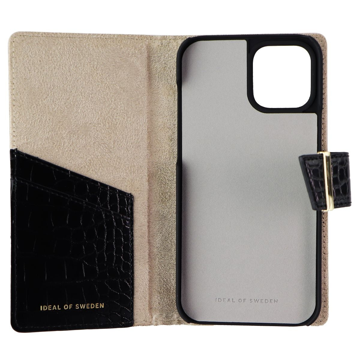 iDeal of Sweden Cora Phone Wallet for iPhone 12 Pro Max - Jet Black Croco (6)