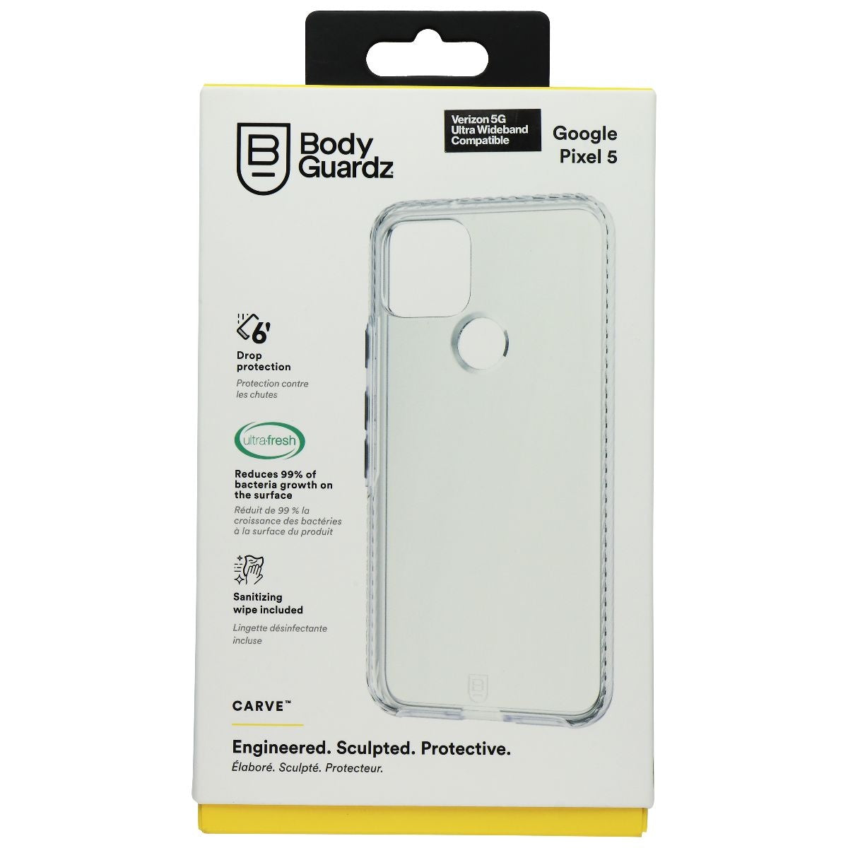 BodyGuardz Carve Series Case for Google Pixel 5 - Clear (4)