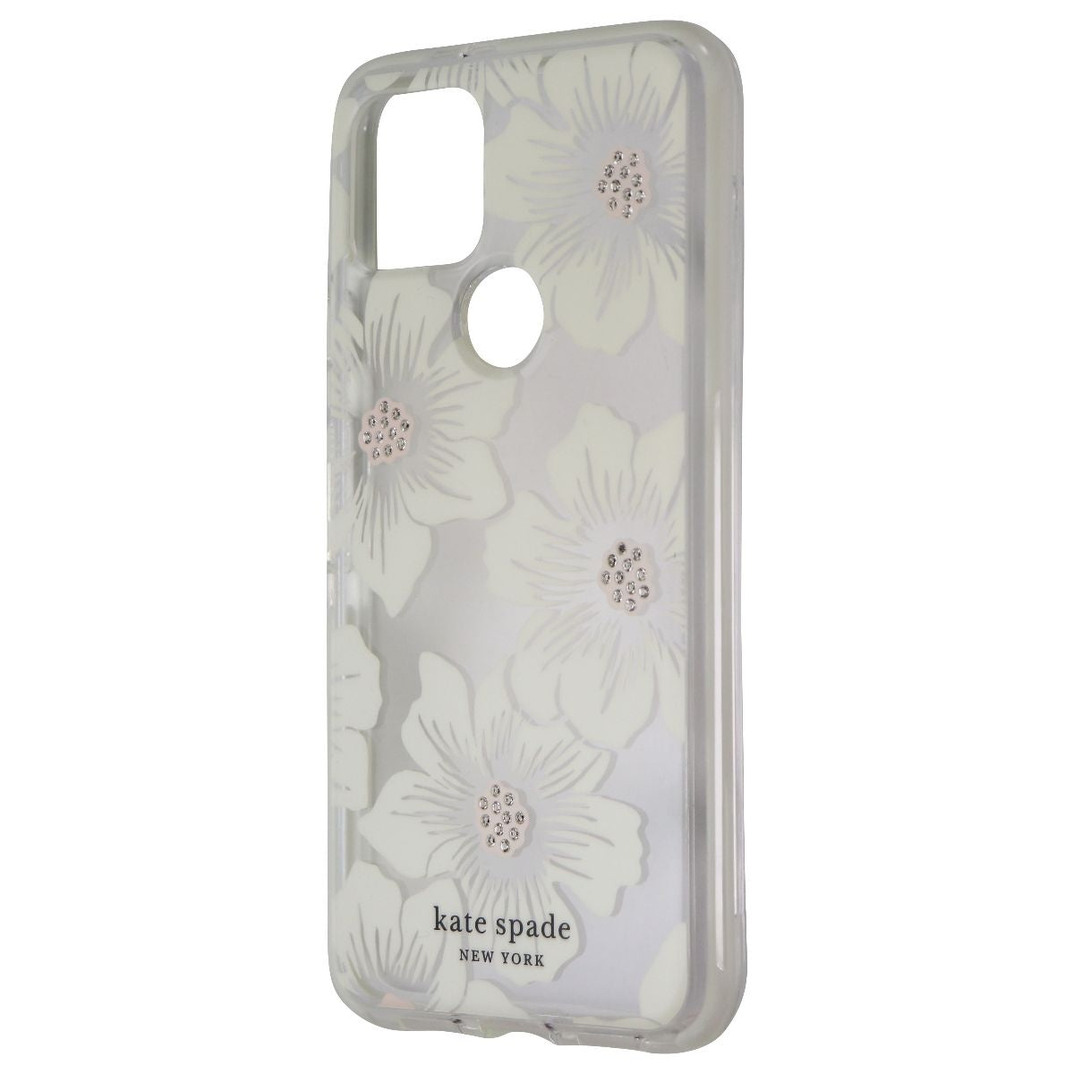 Kate Spade Defensive Hardshell Case for Google Pixel 5 - Hollyhock Floral Clear