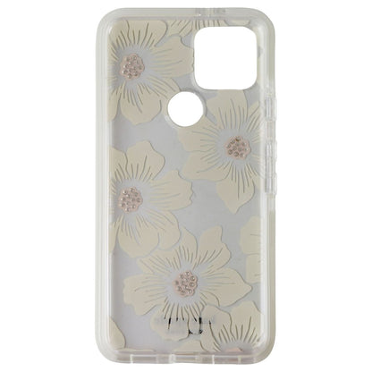 Kate Spade Defensive Hardshell Case for Google Pixel 5 - Hollyhock Floral Clear (3)