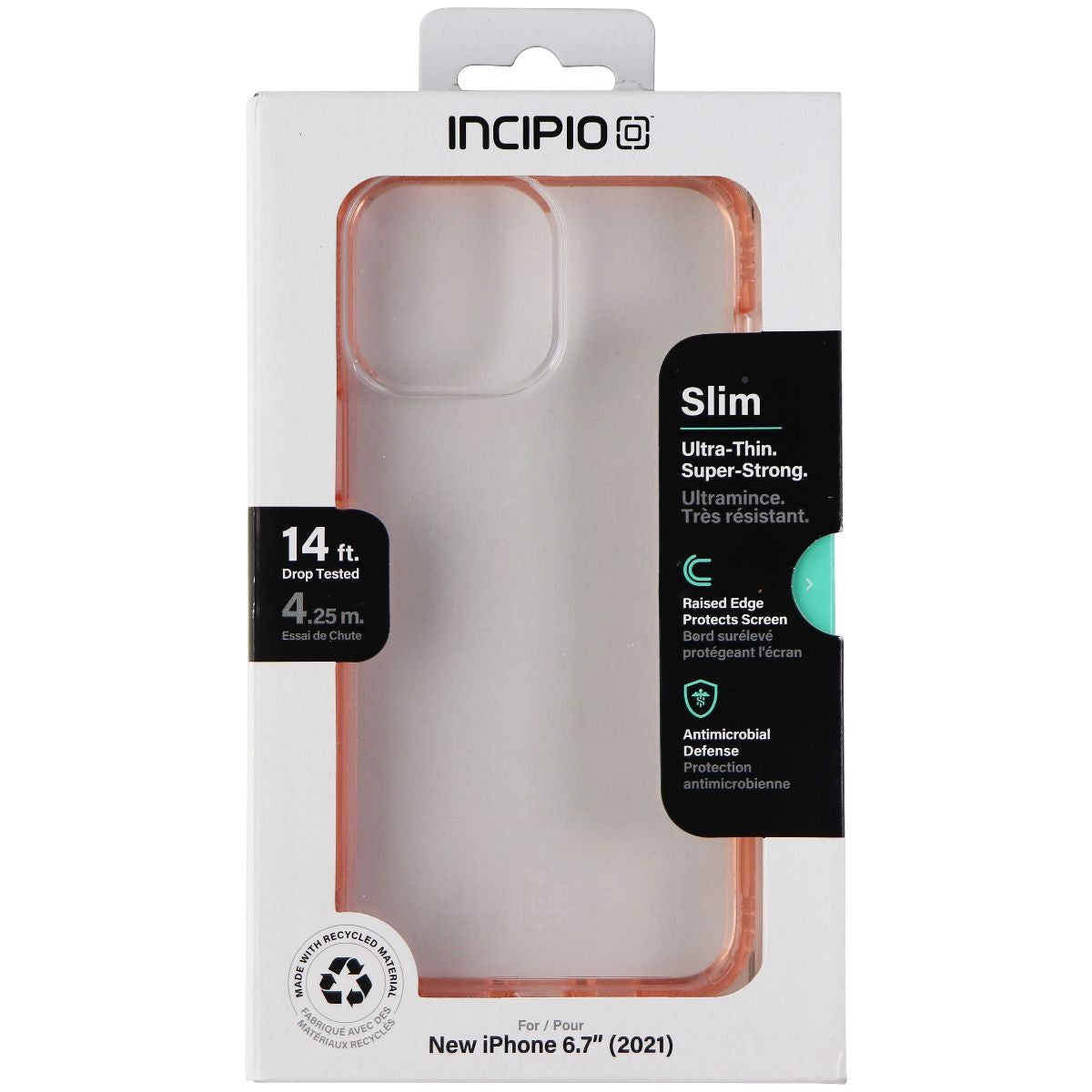 Incipio Slim Series Case for Apple iPhone 13 Pro Max - Clear/Rose Pink (4)