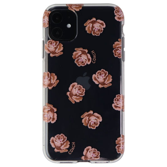 Coach Protective Case for Apple iPhone 11 - Dreamy Peony Clear/Pink/Glitter (2)