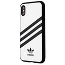 Adidas 3-Stripes Snap Hard Case for Apple iPhone XS and X - White / Black - New