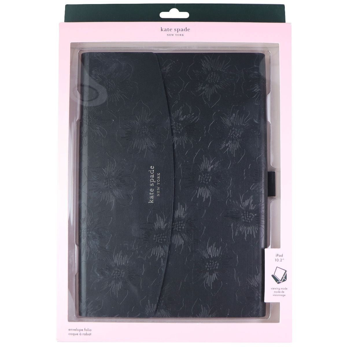 Kate Spade Envelope Folio Case for Apple iPad 10.2 - Reverse Hollyhock/Black (5)