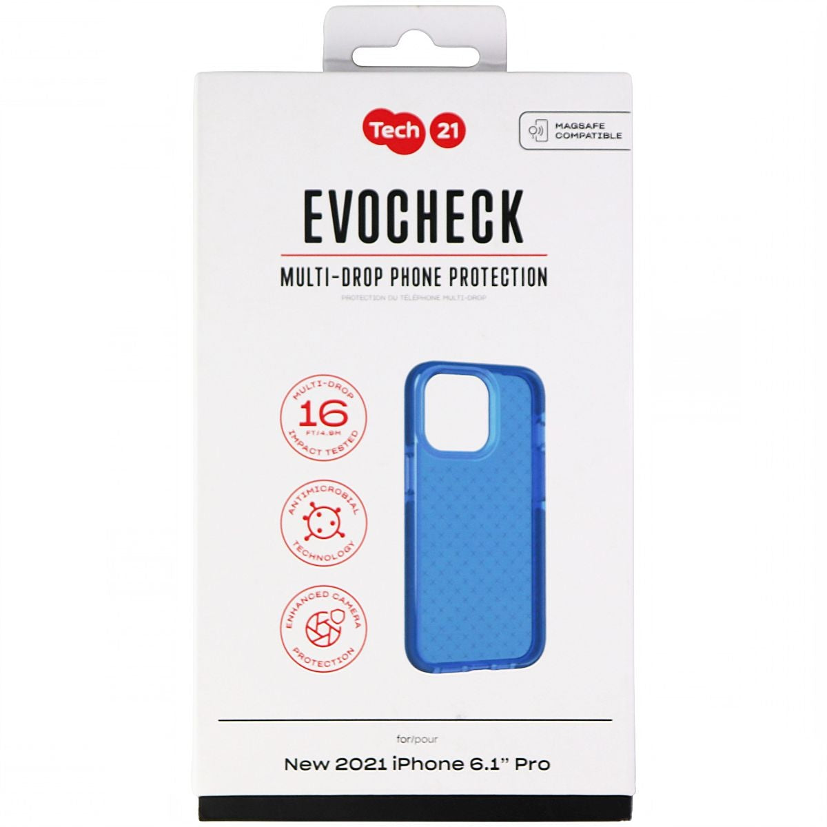 Tech21 Evo Check Flexible Gel Case for Apple iPhone 13 Pro - Blue (5)