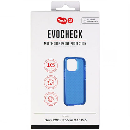 Tech21 Evo Check Flexible Gel Case for Apple iPhone 13 Pro - Blue (5)
