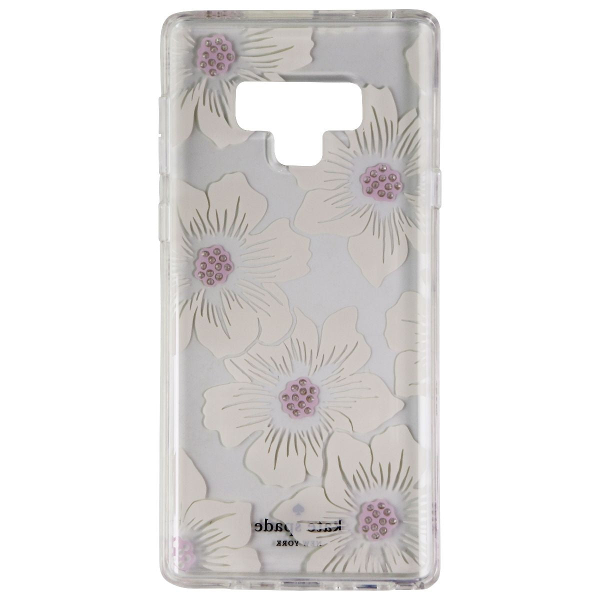 Kate Spade Hardshell Case for Samsung Galaxy Note9 - Clear/Hollyhock Floral/Gems (3)