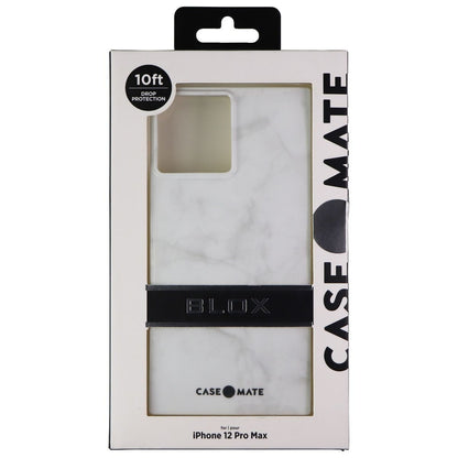 Case-Mate BLOX Series Rectangular Case for iPhone 12 Pro Max - White Marble (3)