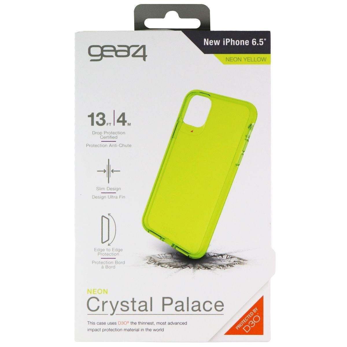 ZAGG Neon Crystal Palace Hard Case for Apple iPhone 11 Pro Max - Neon Yellow (4)