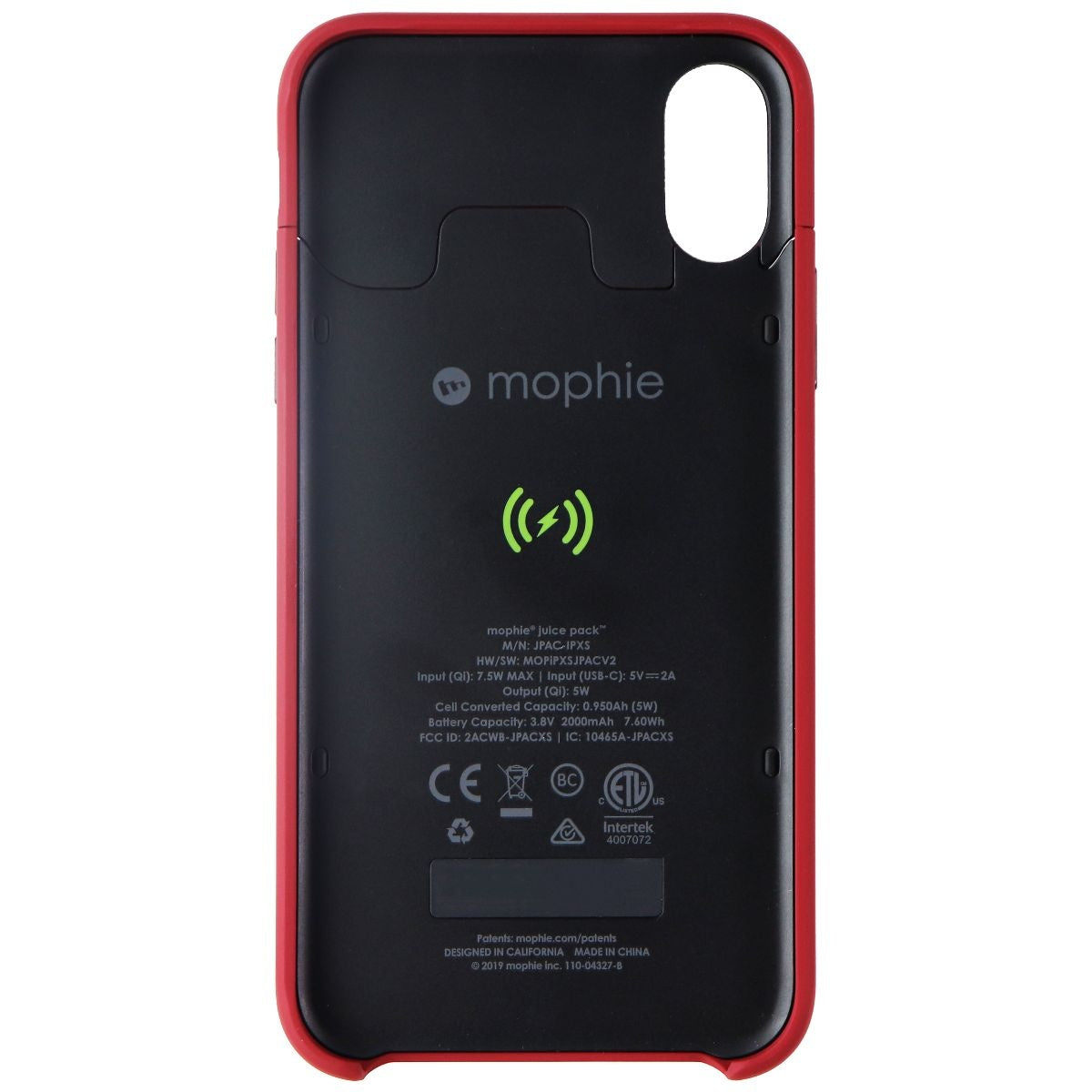 Mophie Juice Pack Access Protective Battery Case for Apple iPhone X/Xs - Red (3)