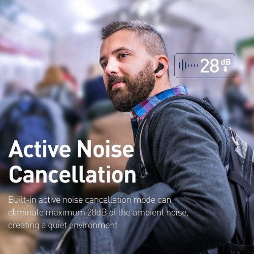 Baseus Active Noise Cancelling Wireless Earbuds with ANC - S1 - Black- AirPods Alternative
