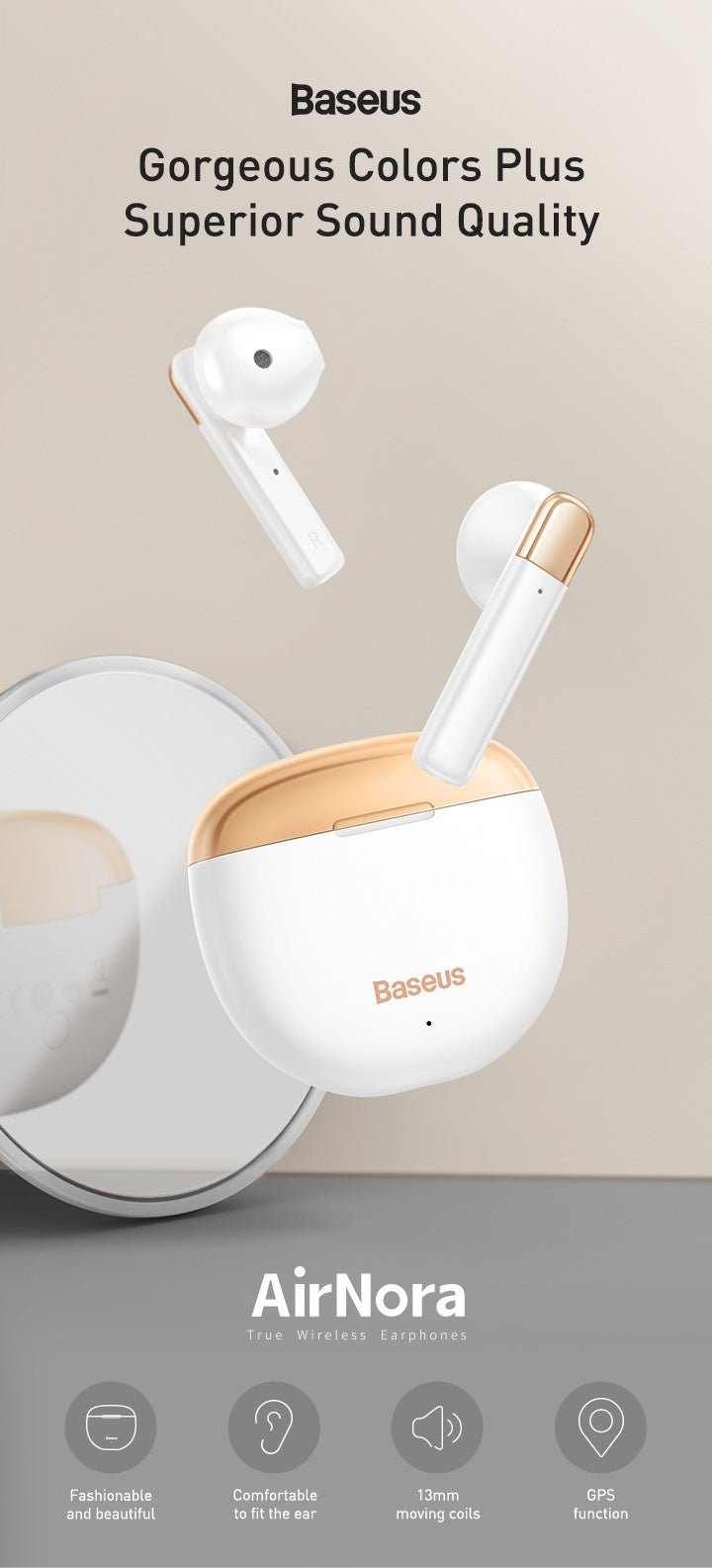 Baseus AirNora Encok True Wireless Earphones - W2