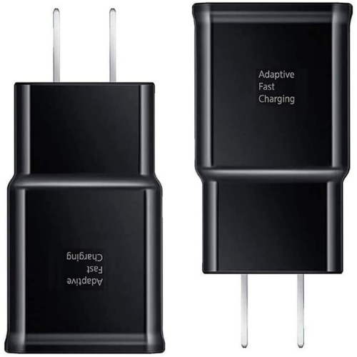 Adaptador de carga rápida adaptable de Samsung, bloque de carga de carga rápida, enchufe de cargador de pared compatible con Samsung Galaxy (negro)