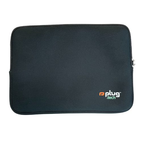 Funda para portátil Plug de 13,3 pulgadas, funda protectora con cremallera - Negro 