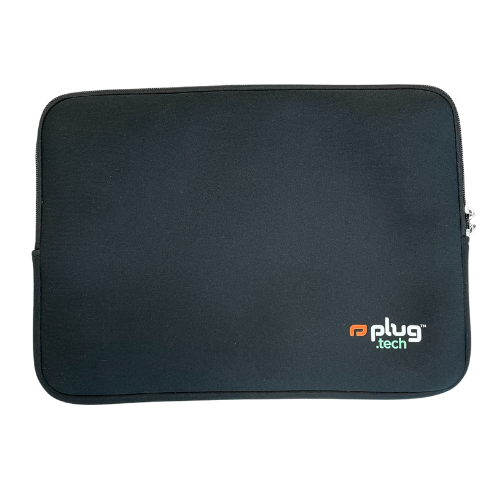 Plug 13.3-Inch Laptop Sleeve, Protective Case with Zipper - Black