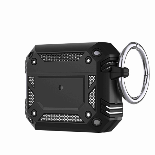 AirPods 3rd Gen Case - Hybrid Shockproof With Metal Hook Case Cover - Black