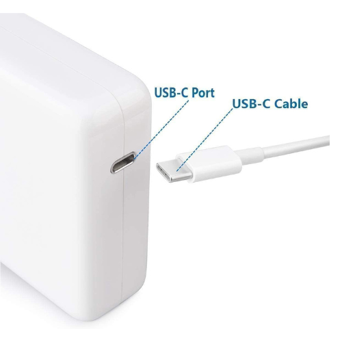 Cargador MacBook 61W USB-C Adaptador de corriente con cable USB C a USB C