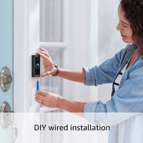 Ring Video Doorbell Wired – Convenient, essential features in a compact design, pair with Ring Chime to hear audio alerts in your home